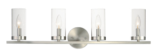 25258CLSN - Sentinel 4-Light Bath Vanity in Satin Nickel with Clear Glass by Maxim Lighting