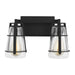 Adelaide Two Light Vanity in Midnight Black