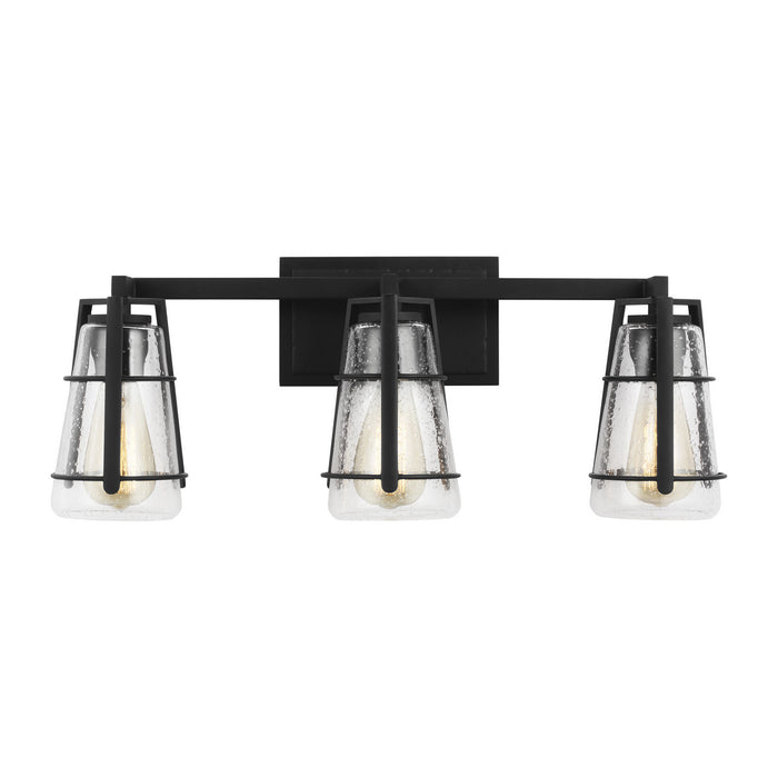 Adelaide Three Light Vanity in Midnight Black