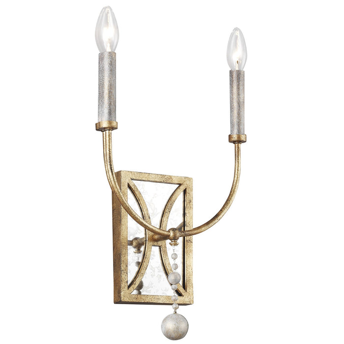 Marielle Two Light Wall Sconce in Antique Gild