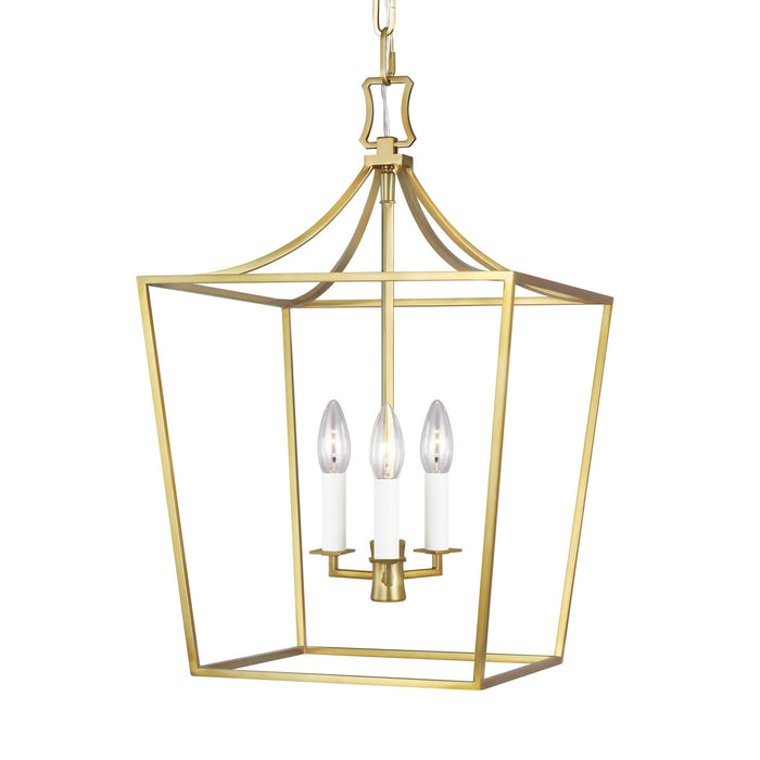 CC1003BBS - Southold 3-Light Lantern in Burnished Brass by Visual Comfort Studio