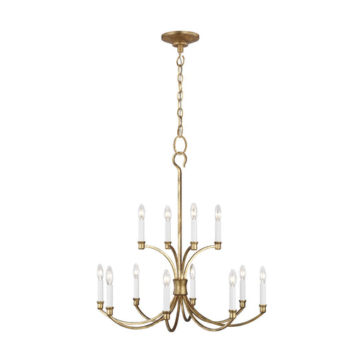 CC10612ADB - Westerly 12 Light Chandelier in Antique Gild by Visual Comfort Studio