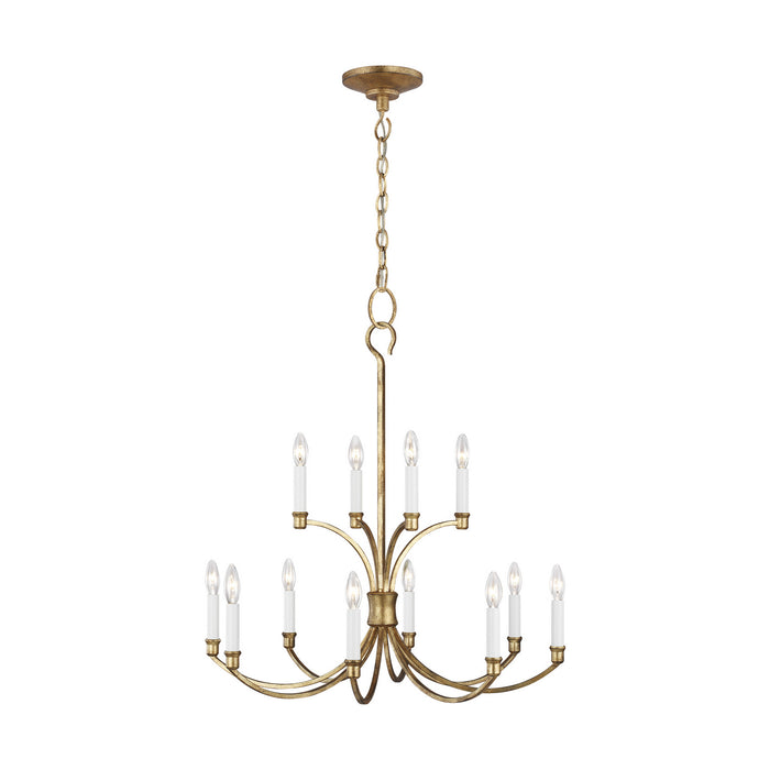 CC10612ADB - Westerly 12 Light Chandelier in Antique Gild by Visual Comfort Studio