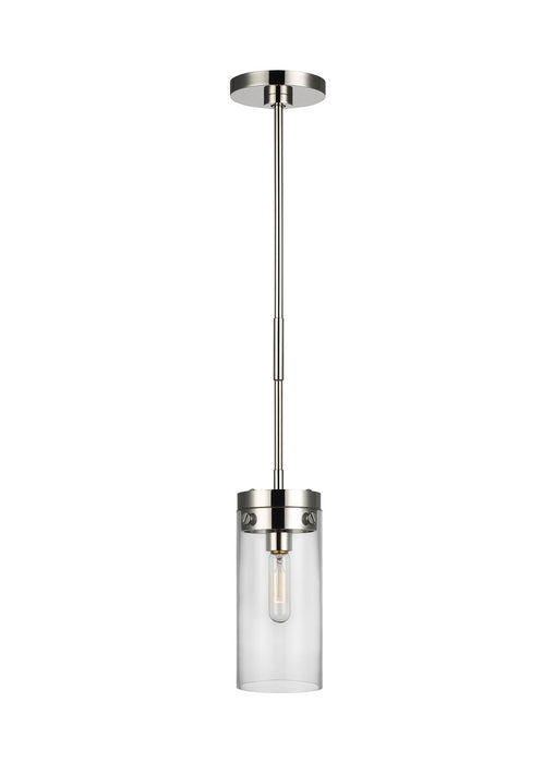 CP1001PN - Garrett 1-Light Pendant in Polished Nickel by Visual Comfort Studio