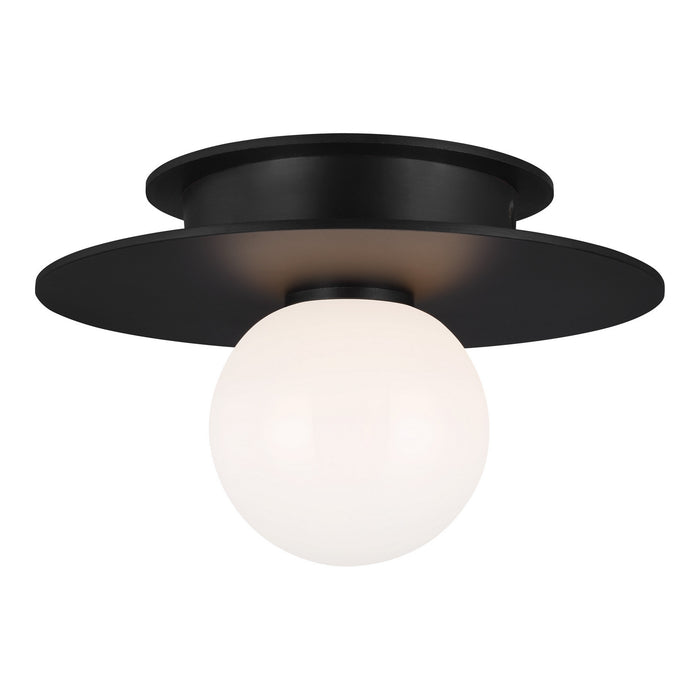 KF1001MBK - Nodes 1-Light Flush Mount in Midnight Black by Visual Comfort Studio