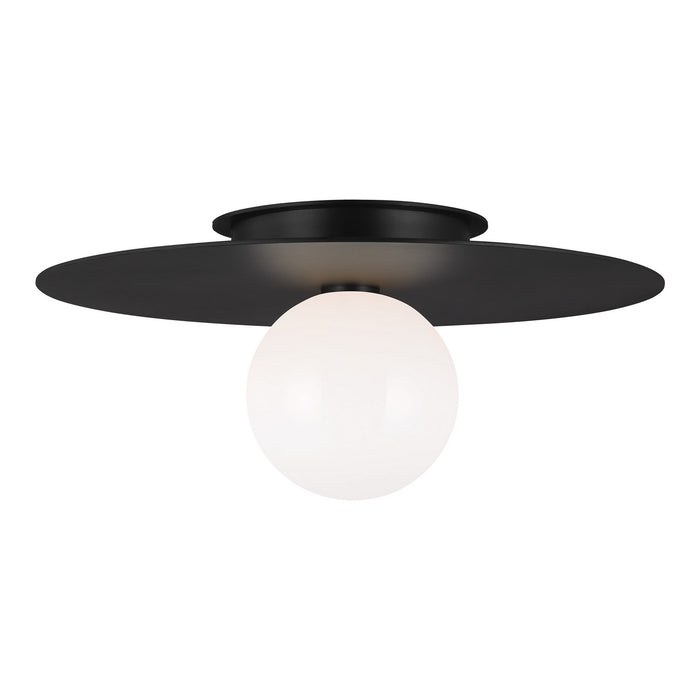 KF1021MBK - Nodes 1-Light Flush Mount in Midnight Black by Visual Comfort Studio