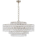 Liscia 12 Light Chandelier in Burnished Silver Leaf