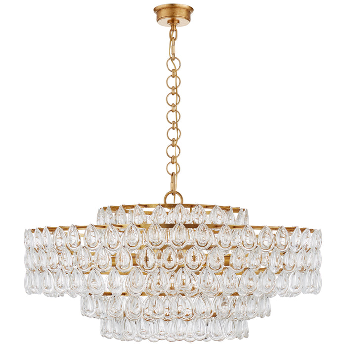 Liscia 12 Light Chandelier in Gild