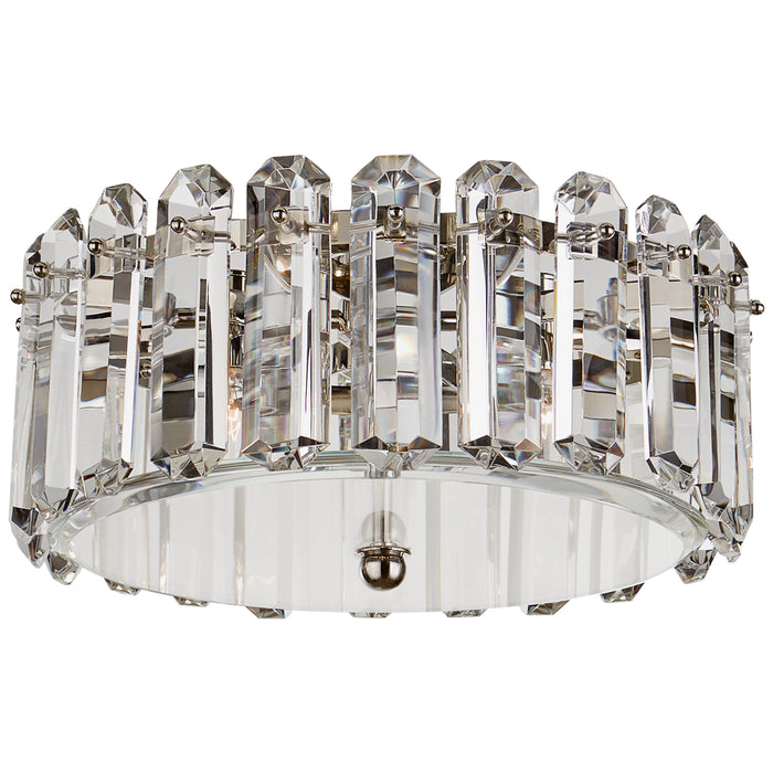 Bonnington Four Light Flush Mount in Polished Nickel