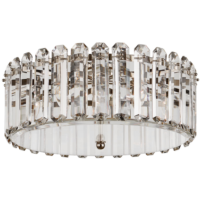 Bonnington Five Light Flush Mount in Polished Nickel