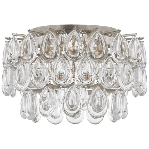 Liscia Three Light Flush Mount in Burnished Silver Leaf