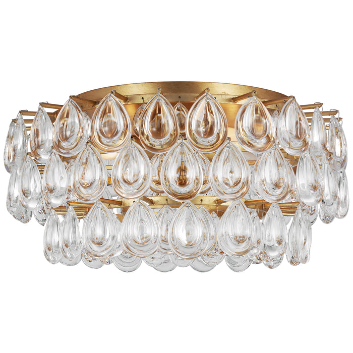 Liscia Four Light Flush Mount in Gild