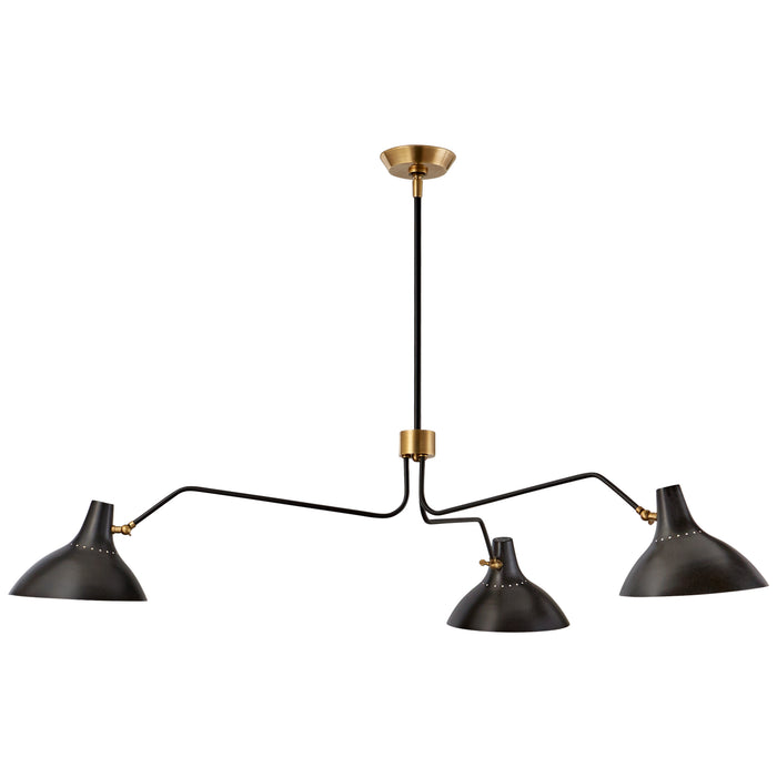 Charlton Three Light Chandelier in Black