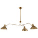 Charlton Three Light Chandelier in Hand-Rubbed Antique Brass