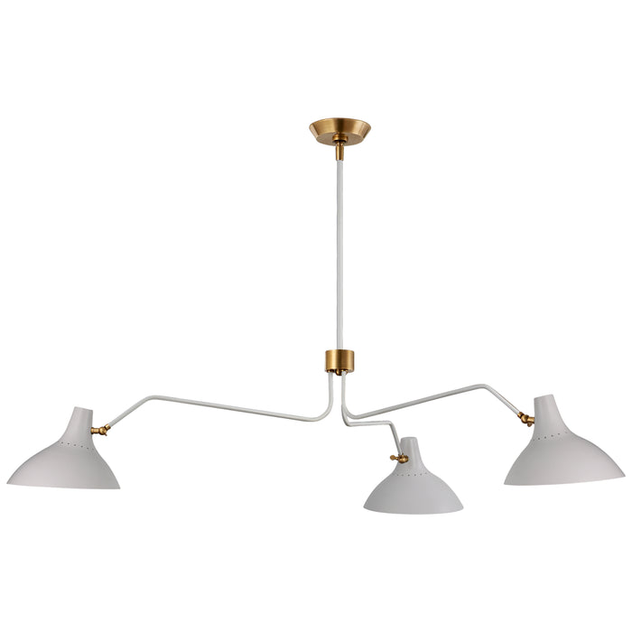 Charlton Three Light Chandelier in White