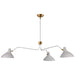 Charlton Three Light Chandelier in White