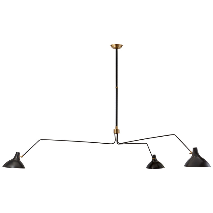 Charlton Three Light Chandelier in Black