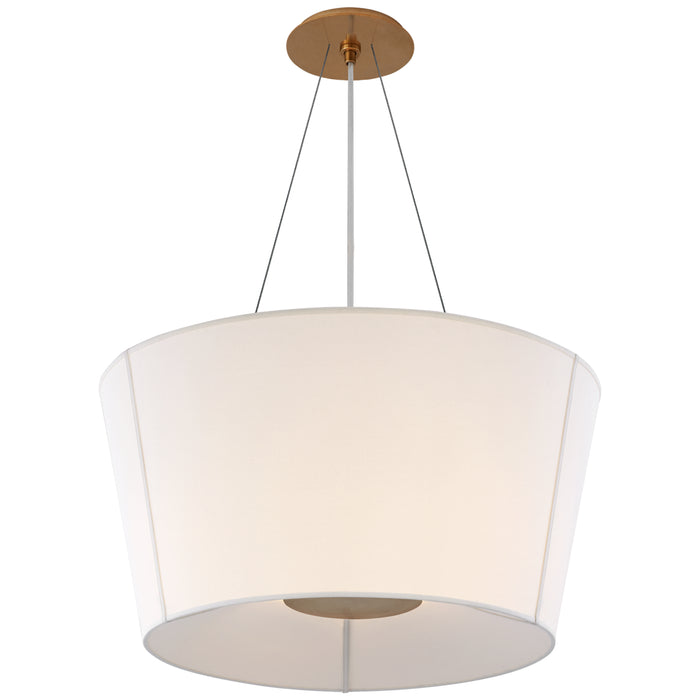 Hoop Two Light Lantern in Soft Brass