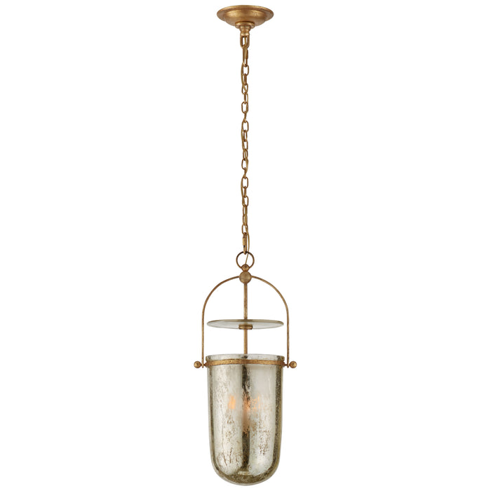 Lorford Three Light Lantern in Gilded Iron