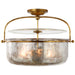 Lorford Three Light Lantern in Gilded Iron