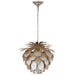 Cynara One Light Chandelier in Burnished Silver Leaf