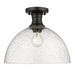 3118-SF14 BLK-SD - Hines 14" Semi-Flush by Golden Lighting