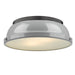 3602-14 BLK-GY - Duncan Flush Mount in Matte Black with Gray Shade by Golden Lighting