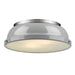 3602-14 PW-GY - Duncan Flush Mount in Pewter with Gray Shade by Golden Lighting