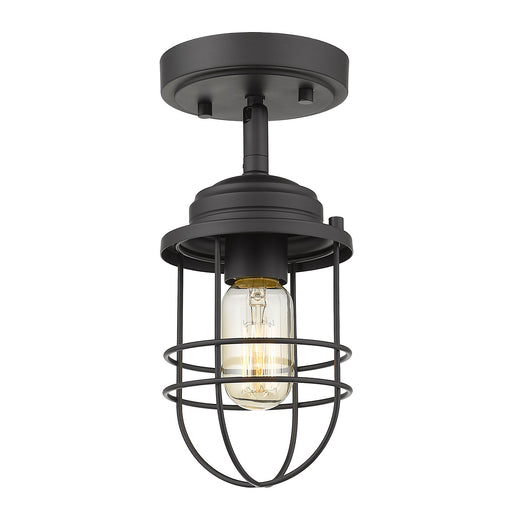 9808-SF BLK - Seaport Semi-Flush by Golden Lighting