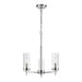 3190303-05- Zire 3-Light Chandelier in Chrome with Clear Glass by Visual Comfort Studio