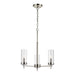 3190303-962- Zire 3-Light Chandelier in Brushed Nickel with Clear Glass by Visual Comfort Studio