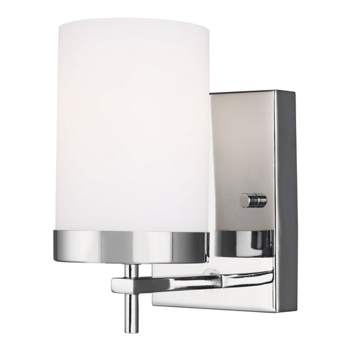 4190301-05- Zire 1-Light Wall&Bath Sconce in Chrome with Etched & White Inside Glass by Visual Comfort Studio