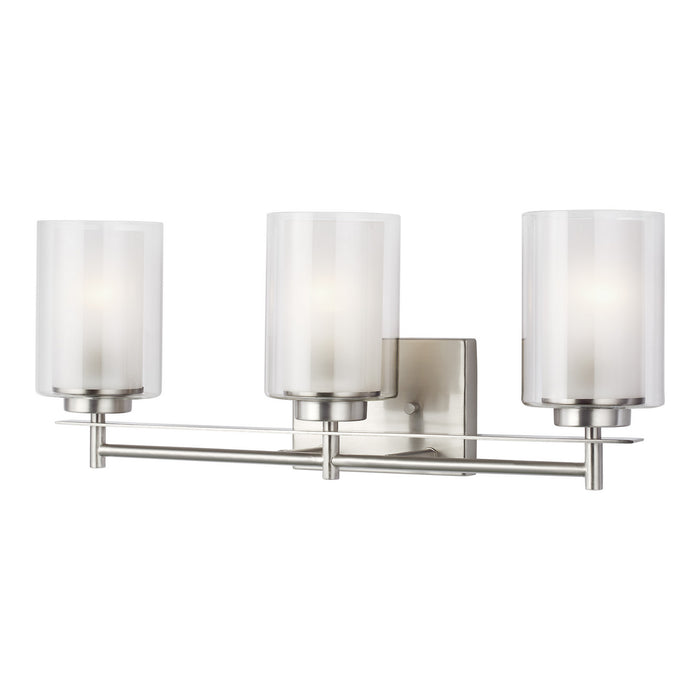 Elmwood Park Three Light Wall / Bath in Brushed Nickel