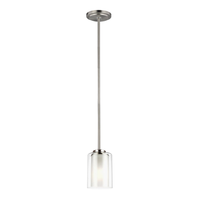 Elmwood Park One Light Mini-Pendant in Brushed Nickel