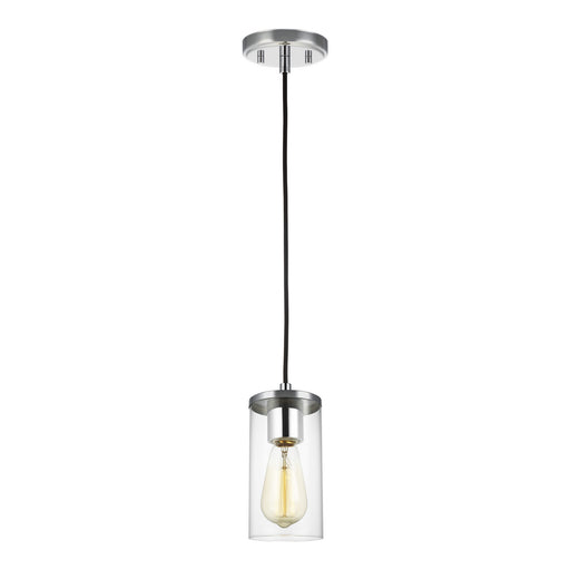 6190301-05- Zire 1-Light Mini-Pendant in Chrome with Clear Glass by Visual Comfort Studio