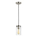 6190301-962- Zire 1-Light Mini-Pendant in Brushed Nickel with Clear Glass by Visual Comfort Studio