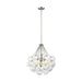 6514303-962- Bronzeville 3-Light Pendant in Brushed Nickel with Clear Seeded Glass by Visual Comfort Studio