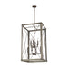 6526308-872- Thornwood Large 8-Light Hall/Foyer in Washed Pine & Weathered Iron by Visual Comfort Studio