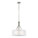 Elmwood Park Three Light Pendant in Brushed Nickel