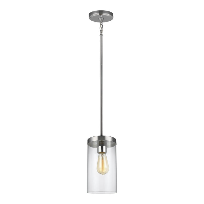 6590301-05- Zire 1-Light Pendant in Chrome with Clear Glass by Visual Comfort Studio