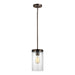 6590301-778- Zire 1-Light Pendant in Brushed Oil Rubbed Bronze with Clear Glass by Visual Comfort Studio