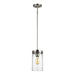 6590301-962- Zire 1-Light Pendant in Brushed Nickel with Clear Glass by Visual Comfort Studio