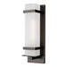 Alban One Light Outdoor Wall Lantern in Antique Bronze