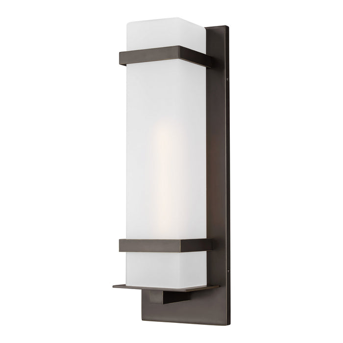 Alban One Light Outdoor Wall Lantern in Antique Bronze