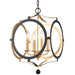 ODE-704-BK-GA- Odelle 4-Light Chandelier in Matte Black/Antique Gold by Crystorama