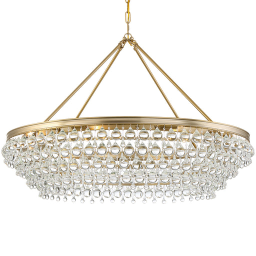 278-VG- Calypso 8-Light Chandelier in Vibrant Gold with Clear Glass Drops Crystal by Crystorama