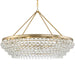 278-VG- Calypso 8-Light Chandelier in Vibrant Gold with Clear Glass Drops Crystal by Crystorama