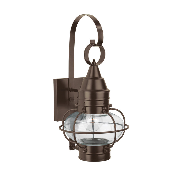 1513-BR-CL - Classic Onion Small Wall Lantern in Bronze with Clear Glass by Norwell Lighting