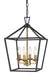 10264 BK/AG - Four Light Pendant in Black & Antique Gold by Trans Globe Lighting