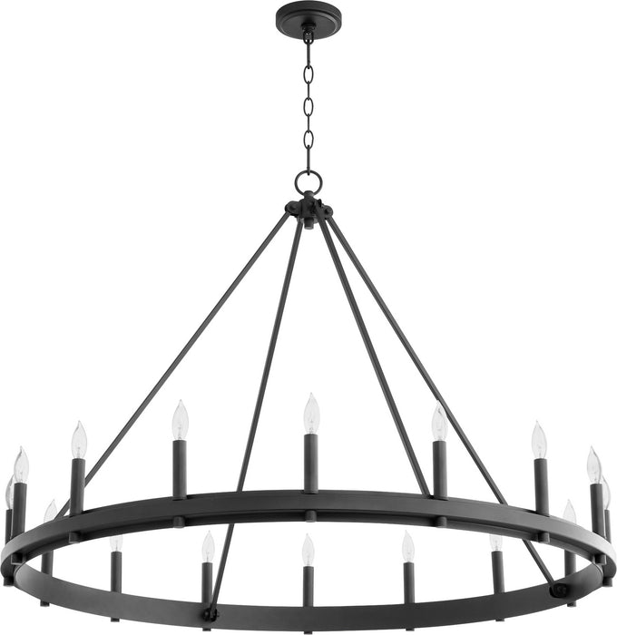 611-16-69 - Aura Modern Farm House Chandelier in Textured Black by Quorum